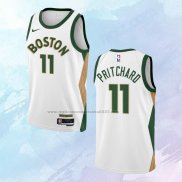 Camiseta Boston Celtics Payton Pritchard NO 11 Ciudad 2023-24 Blanco