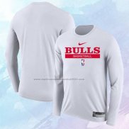 Camiseta Manga Larga Chicago Bulls Practice Performance 2022-23 Blanco