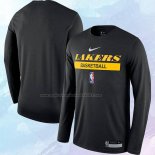 Camiseta Manga Larga Los Angeles Lakers Practice Performance 2022-23 Negro