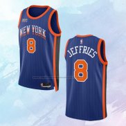 Camiseta New York Knicks Daquan Jeffries NO 8 Ciudad 2023-24 Azul
