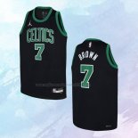 Camiseta Nino Boston Celtics Jaylen Brown NO 7 Statement Negro