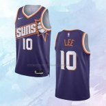 Camiseta Phoenix Suns Damion Lee NO 10 Icon 2023-24 Violeta