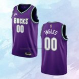 NO 00 Joe Ingles Camiseta Milwaukee Bucks Classic Violeta 2022-23