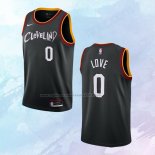 NO 0 Kevin Love Camiseta Cleveland Cavaliers Ciudad Negro 2020-21