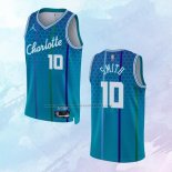 NO 10 Ish Smith Camiseta Charlotte Hornets Ciudad Azul 2021-22