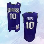 NO 10 Mike Bibby Camiseta Mitchell & Ness Sacramento Kings Violeta 2001-02