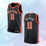 NO 11 Jalen Brunson Camiseta New York Knicks Ciudad Negro 2022-23