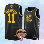 NO 11 Klay Thompson Camiseta Golden State Warriors Ciudad 2022 NBA Finals Negro