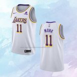 NO 11 Malik Monk Camiseta Los Angeles Lakers Association Blanco 2021-22
