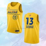 NO 13 Paul George Camiseta Los Angeles Clippers All Star 2021 Oro