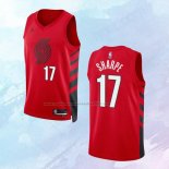 NO 17 Shaedon Sharpe Camiseta Portland Trail Blazers Statement Rojo 2022-23