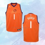 NO 1 Devin Booker Camiseta Nino Phoenix Suns Statement Naranja 2020-21