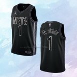 NO 1 T.J. Warren Camiseta Brooklyn Nets Statement Negro 2022-23