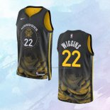 NO 22 Andrew Wiggins Camiseta Golden State Warriors Ciudad Negro 2022-23