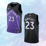 NO 23 Fred VanVleet Camiseta Toronto Raptors Earned Negro Violeta 2020-21