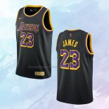 NO 23 LeBron James Camiseta Los Angeles Lakers Earned Negro 2020-21