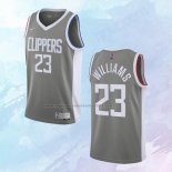 NO 23 Lou Williams Camiseta Los Angeles Clippers Earned Gris 2020-21