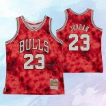 NO 23 Michael Jordan Camiseta Chicago Bulls Galaxy Rojo