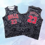 NO 23 Michael Jordan Camiseta Mitchell & Ness Chicago Bulls Negro2