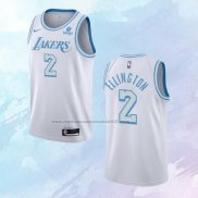 NO 2 Wayne Ellington Camiseta Los Angeles Lakers Ciudad Blanco 2021-22