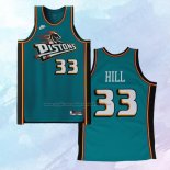NO 33 Grant Hill Camiseta Detroit Pistons Classic Verde 2022-23