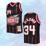 NO 34 Hakeem Olajuwon Camiseta Mitchell & Ness Houston Rockets Negro 1996-97