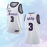 NO 3 Anthony Davis Camiseta Los Angeles Lakers Ciudad Blanco 2022-23