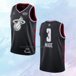 NO 3 Dwyane Wade Camiseta Miami Heat All Star 2019 Negro