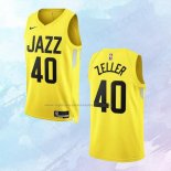 NO 40 Cody Zeller Camiseta Utah Jazz Icon Amarillo 2022-23