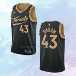 NO 43 Pascal Siakam Camiseta Toronto Raptors Ciudad Negro 2020-21