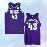NO 43 Thanasis Antetokounmpo Camiseta Milwaukee Bucks Classic Violeta 2022-23