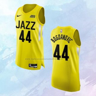NO 44 Bojan Bogdanovic Camiseta Utah Jazz Icon Autentico Amarillo 2022-23