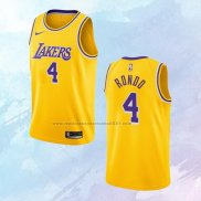 NO 4 Rajon Rondo Camiseta Los Angeles Lakers Icon Amarillo