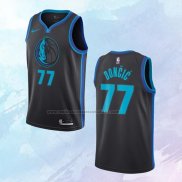 NO 77 Luka Doncic Camiseta Dallas Mavericks Ciudad Azul 2018-19