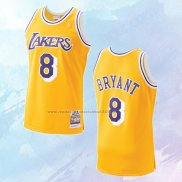 NO 8 Kobe Bryant Camiseta Mitchell & Ness Los Angeles Lakers Amarillo 1996-97