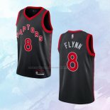 NO 8 Malachi Flynn Camiseta Toronto Raptors Statement Negro 2020-21