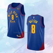 NO 8 Peyton Watson Camiseta Denver Nuggets Statement Azul 2022-23