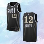 Camiseta Atlanta Hawks De'andre Hunter NO 12 Ciudad 2023-24 Negro