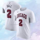 Camiseta Manga Corta Chicago Bulls Lonzo Ball Ciudad 2022-23 Blanco