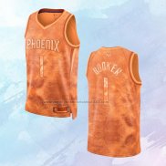 Camiseta Phoenix Suns Devin Booker NO 1 Select Series 2023 Naranja