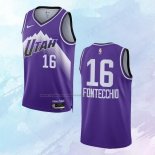 Camiseta Utah Jazz Simone Fontecchio NO 16 Ciudad 2023-24 Violeta