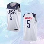 Donovan Mitchell Camiseta USA 2019 FIBA Basketball World Cup Blanco