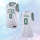 NO 0 Jayson Tatum Camiseta Boston Celtics Association Blanco 2021-22