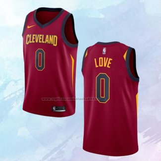 NO 0 Kevin Love Camiseta Cleveland Cavaliers Icon Rojo 2018