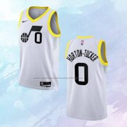 NO 0 Talen Horton-Tucker Camiseta Utah Jazz Association Blanco 2022-23