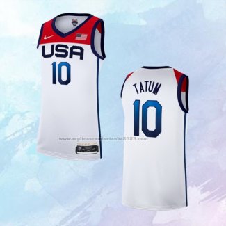 NO 10 Jayson Tatum Camiseta USA Blanco 2021