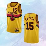 NO 15 Clint Capela Camiseta Atlanta Hawks Ciudad Amarillo 2021-22