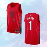 NO 1 Anfernee Simons Camiseta Portland Trail Blazers Statement Rojo 2022-23