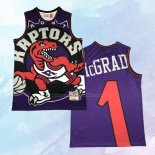 NO 1 Tracy Mcgrady Camiseta Mitchell & Ness Toronto Raptors Big Face Violeta