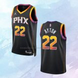 NO 22 Deandre Ayton Camiseta Phoenix Suns Statement Negro 2022-23
